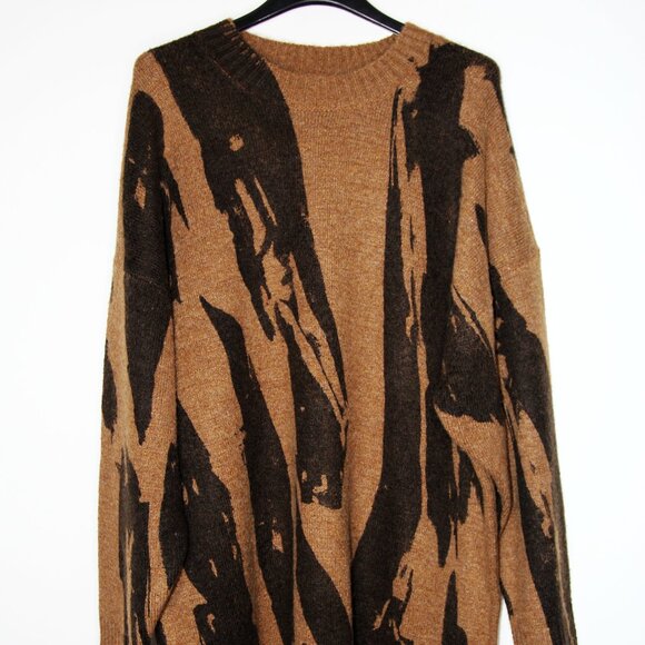 BNWT AW21 KENZO PLEAT CAMO SWEATER DRESS S - Picture 2 of 13